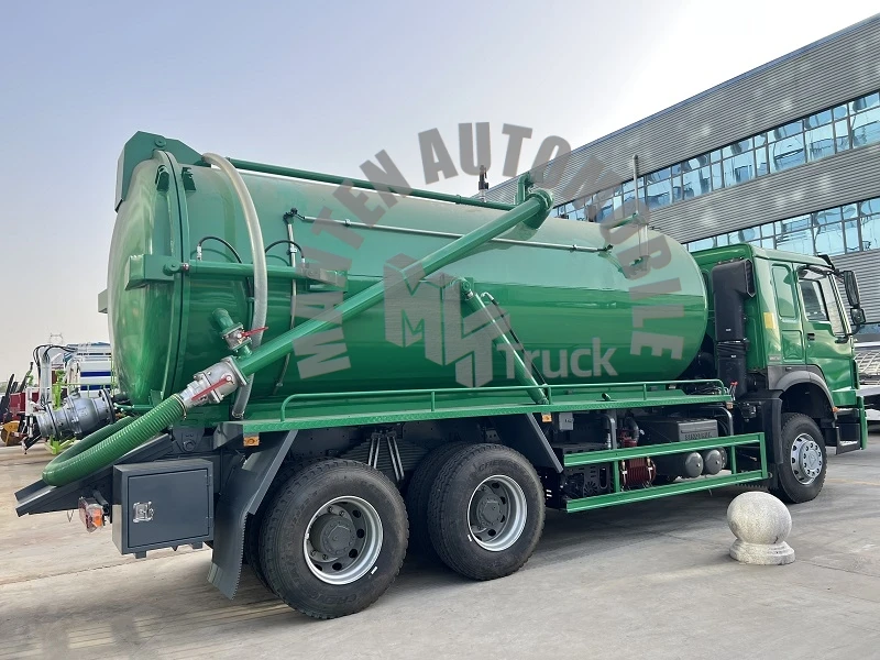 Sinotruk HOWO Used 16 Cubic Meters Sanitation Truck RHD or LHD Sludge Sewage Suction Truck