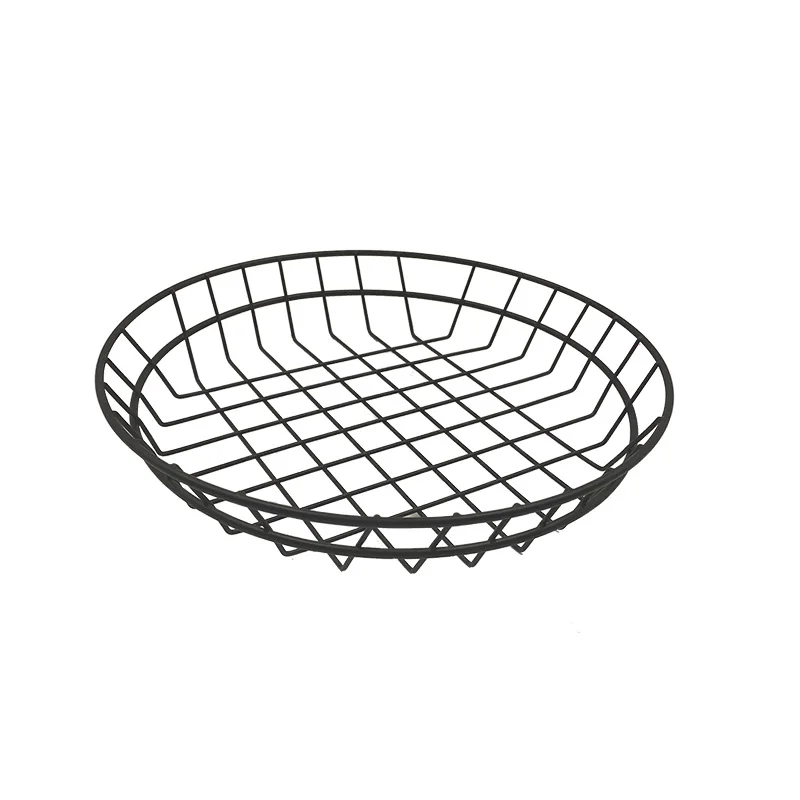 Wholesale Portable iron Basket french bread Metal Holder Stackable Storage Wire Metal Wire Basket