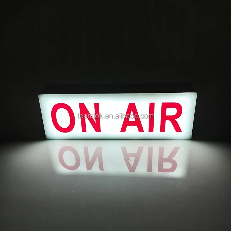 Mini desktop acrylic light box AAA battery ON AIR small switch advertising logo light box table top led acrylic sign