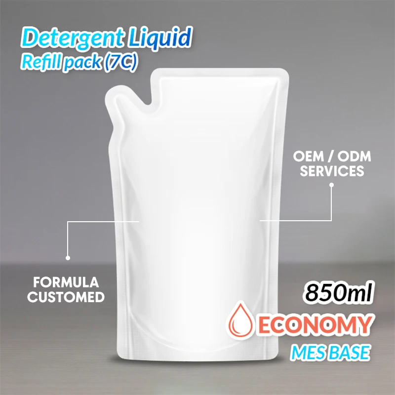 Standard Qualify Economy Detergent Liquid 850ml Stand Pouch (No Spout) with Eco-friendly and Biodegradable Formula