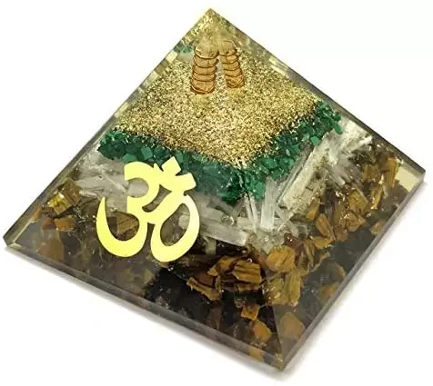 Tiger eye and selenite orgone Pyramid Orgonite crystals bulk Wholesale orgonite crystal healing reiki Energy pyramid