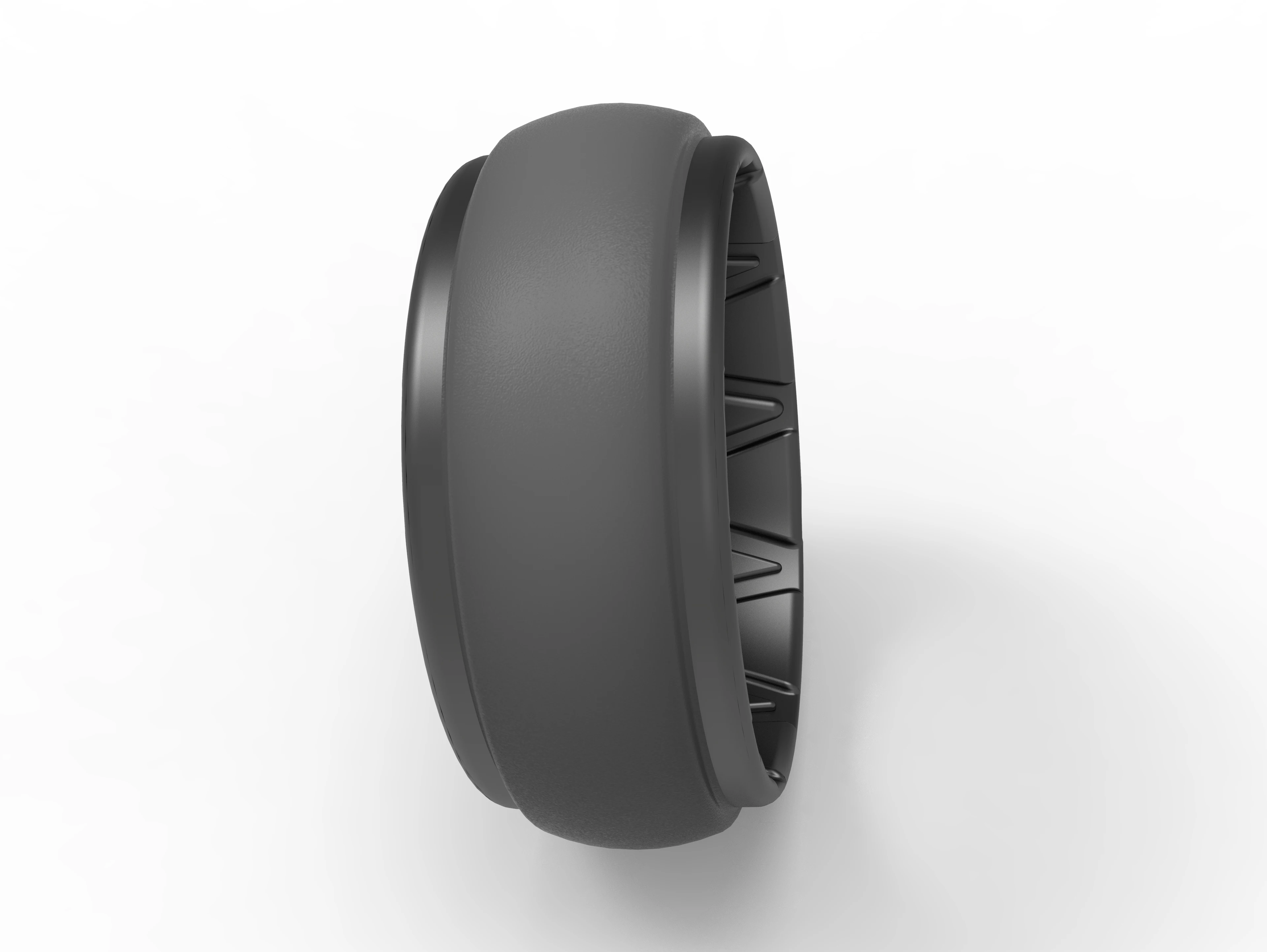 Hot Selling Customized Sport Silicone Finger Rings Breathable Airflow Inner Grooves Step Edge Design Silicone Rings