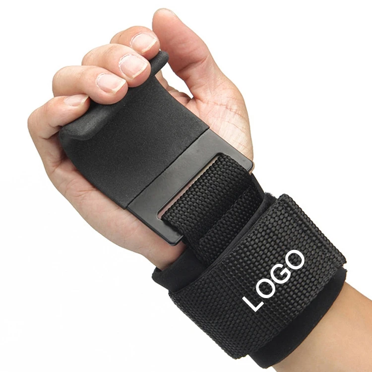New Product Custom Logo Gym Wrist Wraps Fitness Neoprene and Nylon Finger Weight Lifting Grip Hook Hand Band