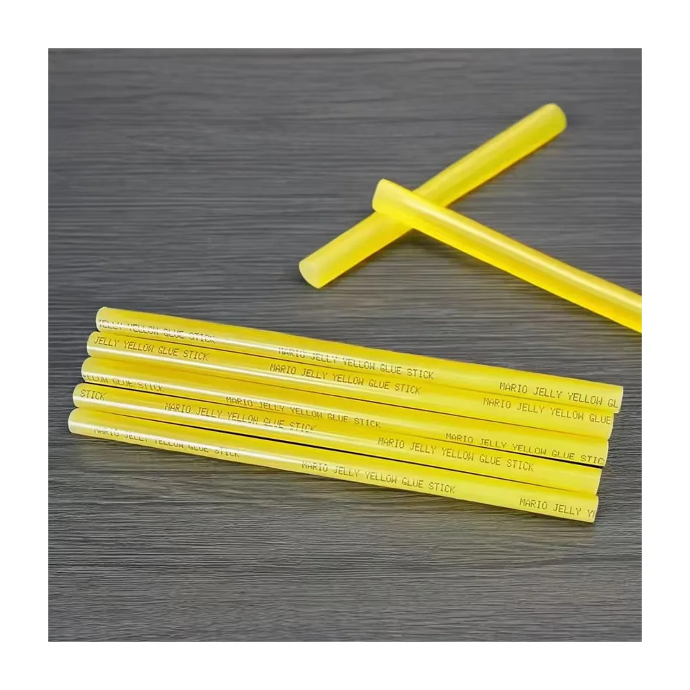 Mario Jelly Yellow PVA Hot Melt Glue Stick 11mm Diameter Plastic for Mario Hot Melt Glue Gun Use Available in India