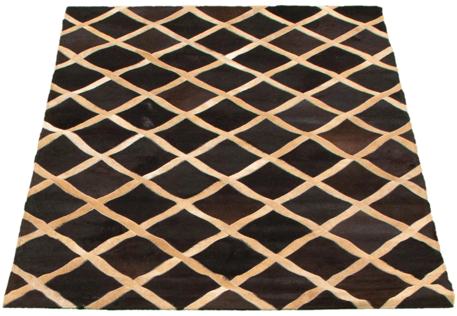 Designer Hair On Cowhide Patchwork Rug Floor Handcrafted Leather Area Rugs For Home Decoration