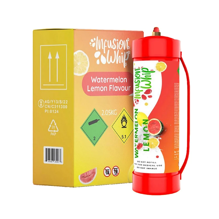 Huge Demand on High Quality Watermelon Lemon Flavor InfusionWhip Cream Charger Cylinder for Bulk Buyers