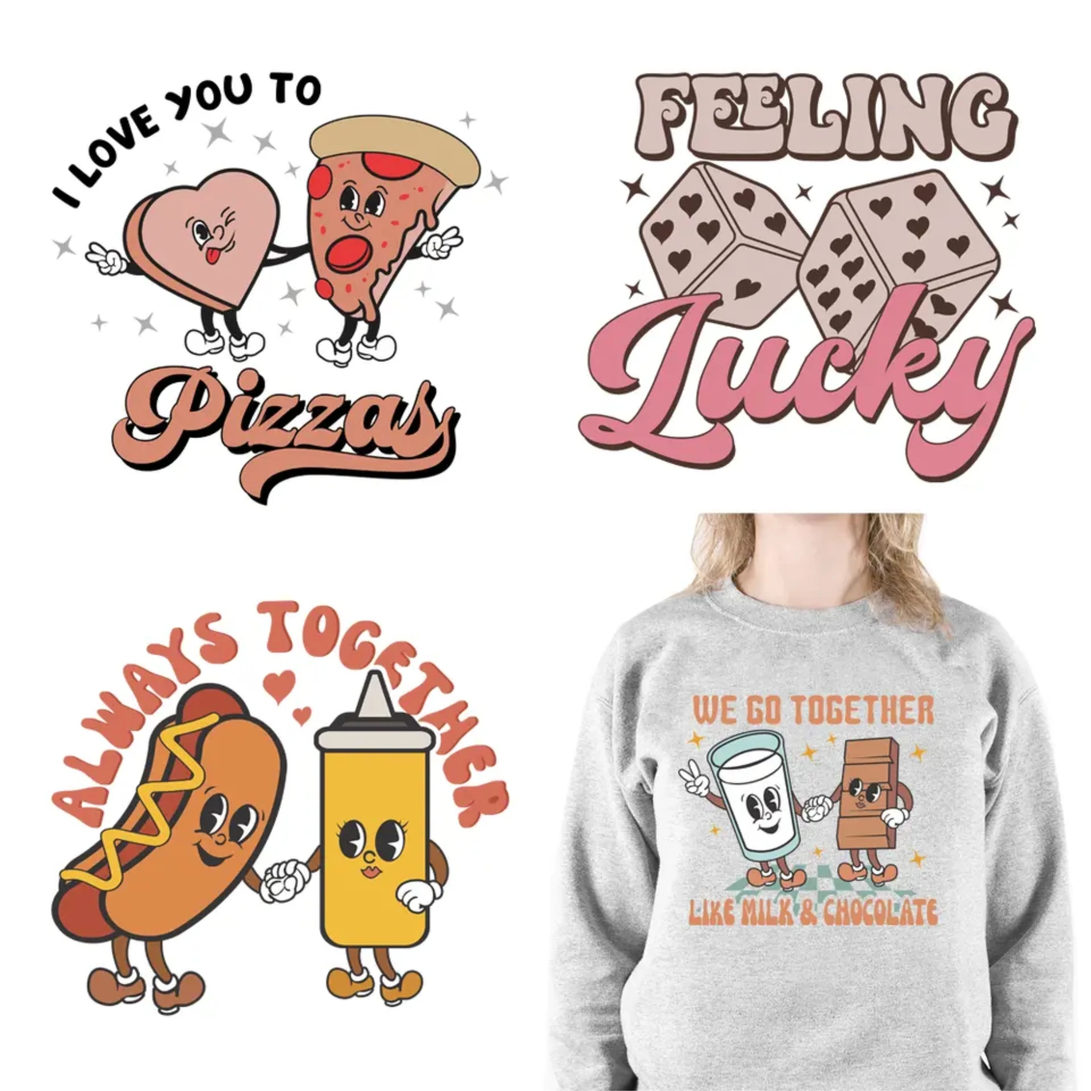 Factory Wholesale Designer Boy Girl Dtf Heat Press Design High Density Plastisol Horror Sense Logo Heat Transfer Sticker