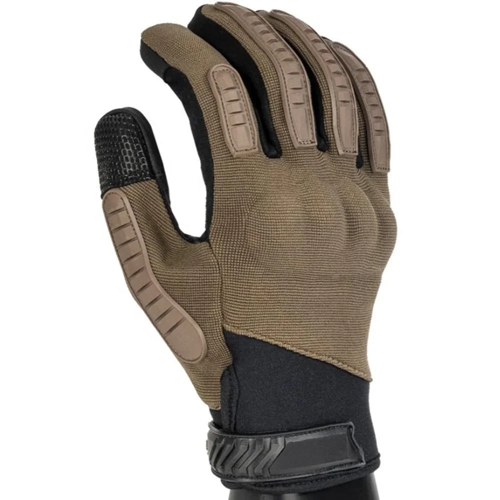Reinforced Palm Mechanic Working Safety Gloves Anti-Impact Hand Touch Screen Leather Rubber Protection Mechanic Gloves