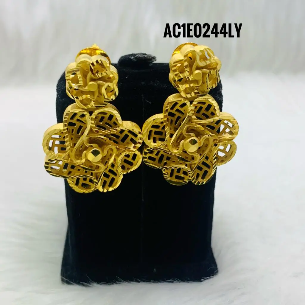 Один Грамм позолоченных ювелирных украшений ожерелье набор для женщин