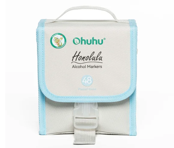 Ohuhu Pastel Series - 48 Pastel Colors of Sweetness Brush & Chisel- Alcohol-based Refillable Ink