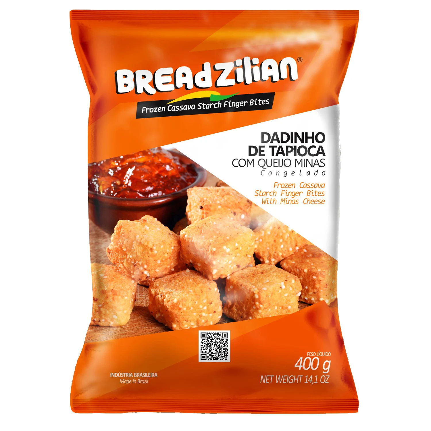 Tapioca Cubes Frozen Cassava Starch Finger Bites With Minas Cheese 400g Pack Healthy and Exotic Snacks Easy with Air Fryer