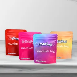 High Quality Matte Aluminum Foil Stand Up Zipper Pouch Candy Peanut Chocolate Bar Packaging Chocolate Bags