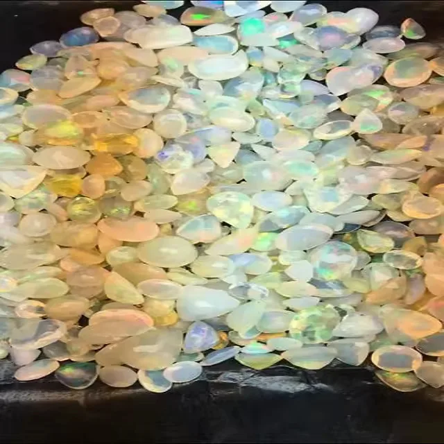 Natural White Fire Opal Loose Gemstone Mix Shape Ethiopia Origin good quality and excellent luster and used in jewelry making