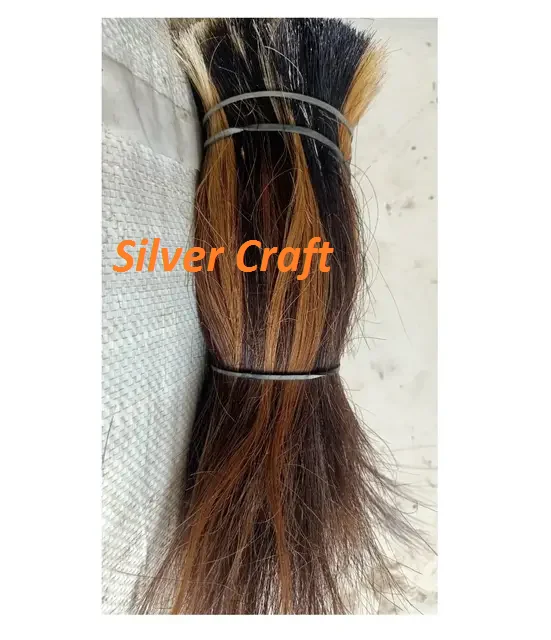 Top Indian Natural Buffalo tail hair/Buffalo and Cow natural tail hair/real animal tail hairs from India by Silver Craft