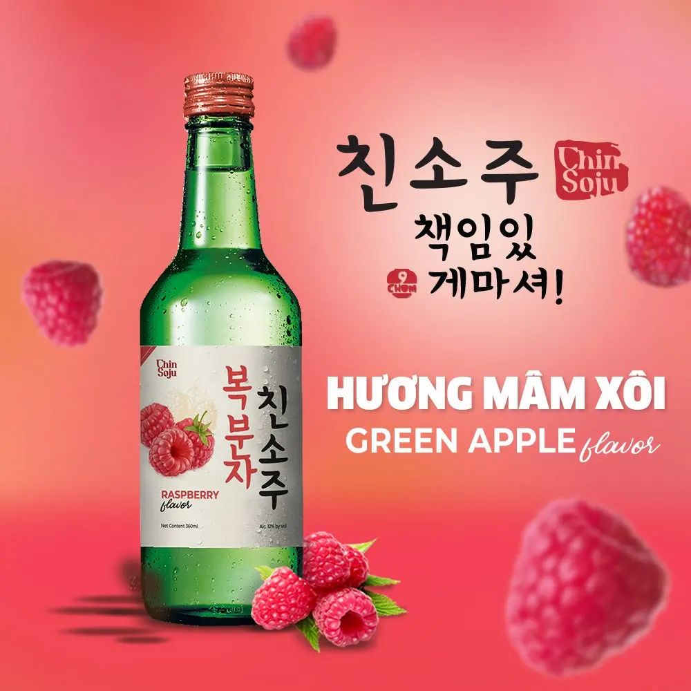 Various fruit Flavour 360ml Chin Soju Shochu high quality with good taste wholesale cheap price