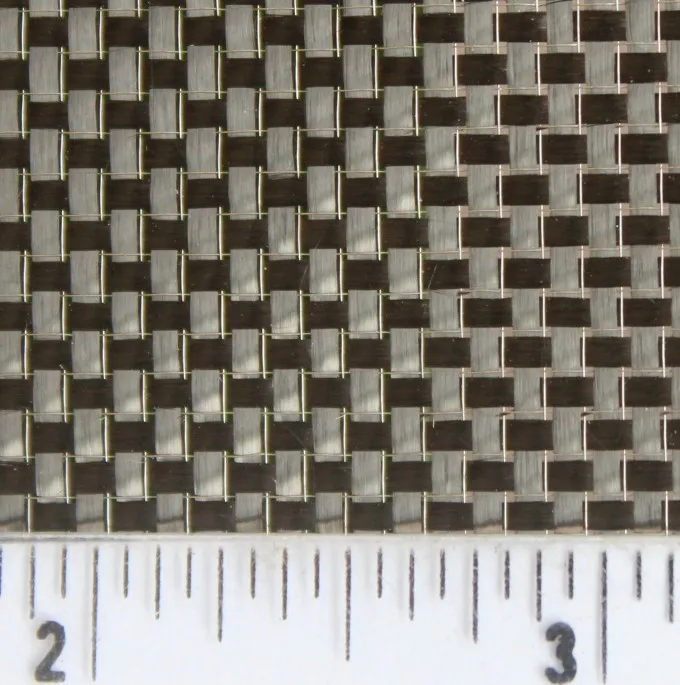 metal wire hybrid carbon  fiber fabric