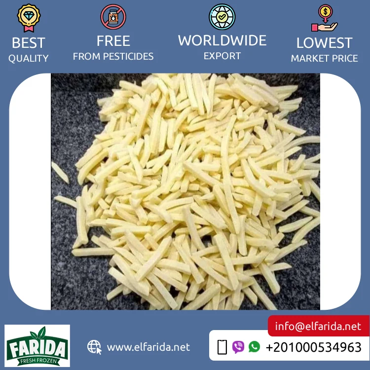 High Quality Top Selling Bulk Quantity Supply Premium Grade Potato Grain Snacks Finger Chips Frozen French Fries from Egypt