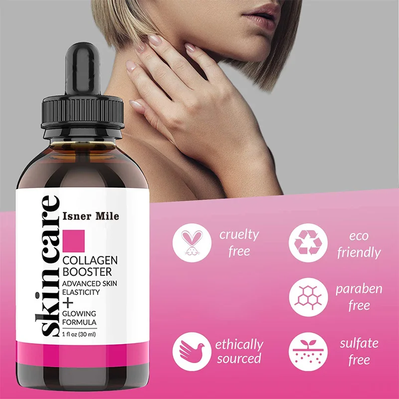Collagen Booster Serum for Face Anti-Aging Reduces Wrinkles Heals and Repairs Skin Improves Tone and Texture