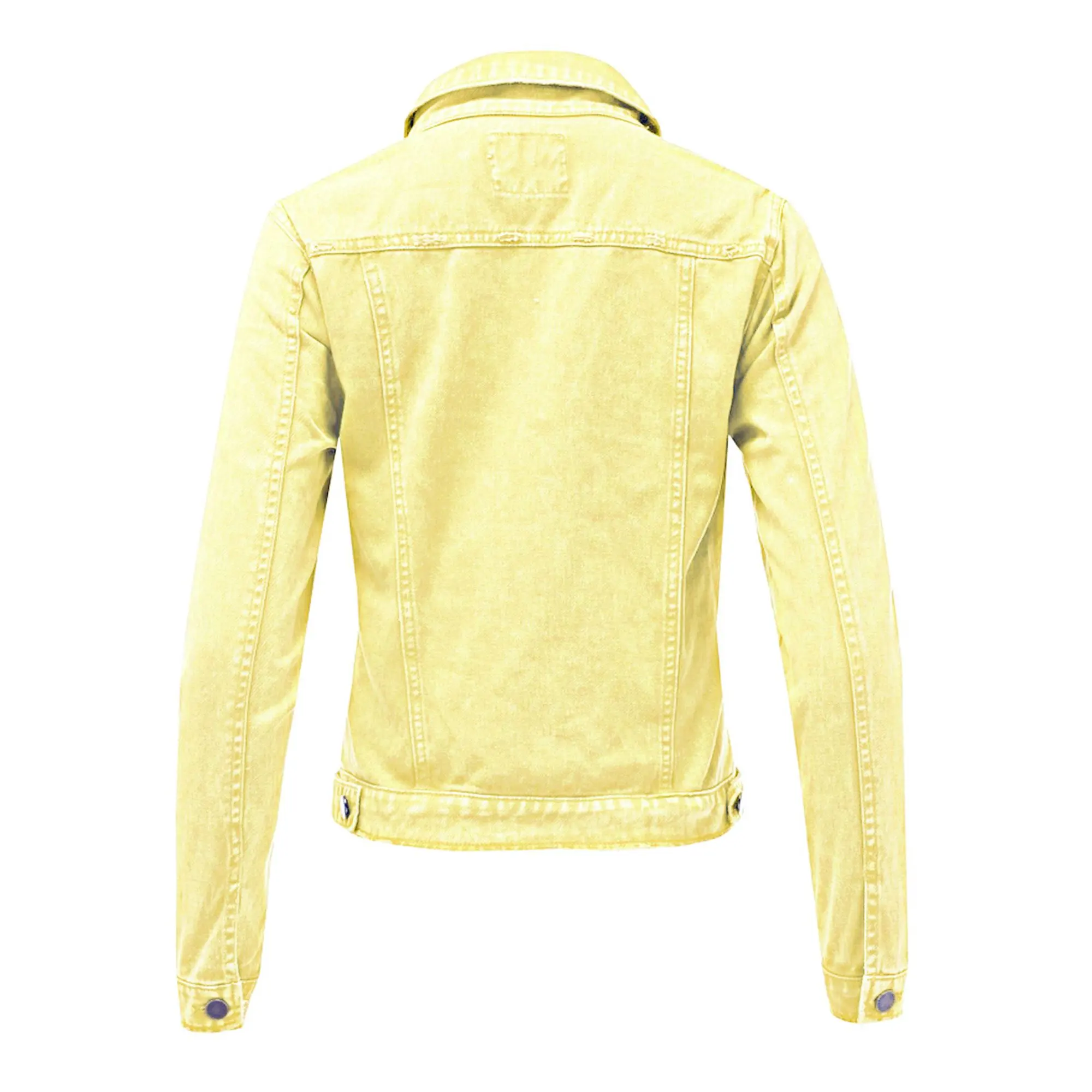 Custom Womens Acid-Wash Denim Trucker Jacket Cropped Jean Jackets Ladies Denim Jacket Women Women Slim Fit Color Acid Washed