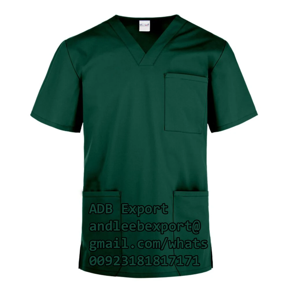 Modern V-Neck Yoga Medical Scrubs Sets Unisex Stretchy Hospital uniforms Nursing Scrub Uniforms for Nurses Women Includes Pants