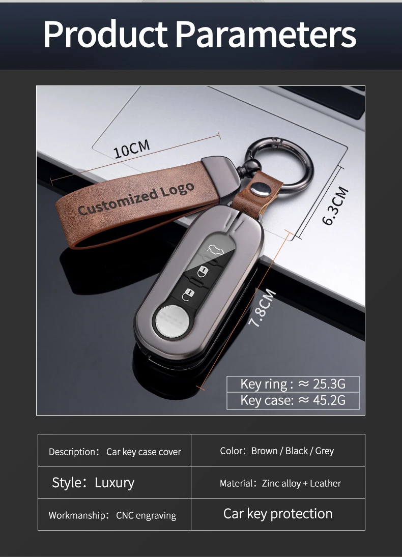 Auto Llave Caso Metal Alloy Car Key Case Cover For Iveco Euro Series Daily I Box Body / Estate Iveco Fiat Lcv / Heavy Duty
