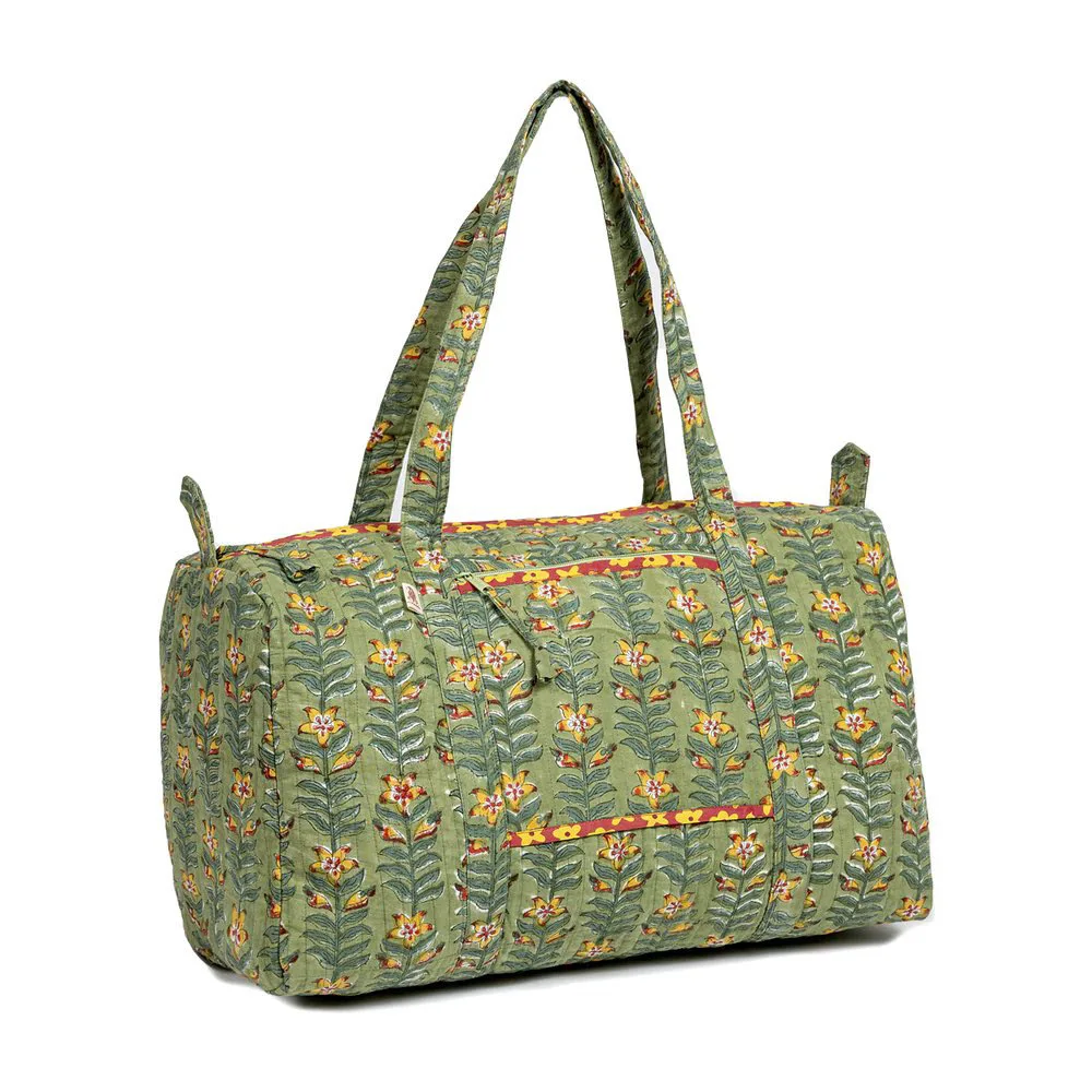 Hand Block Printed Cotton Beach Bag Quilted Large Gypsy Tote Purse Bohemian Carry shoulder bag
