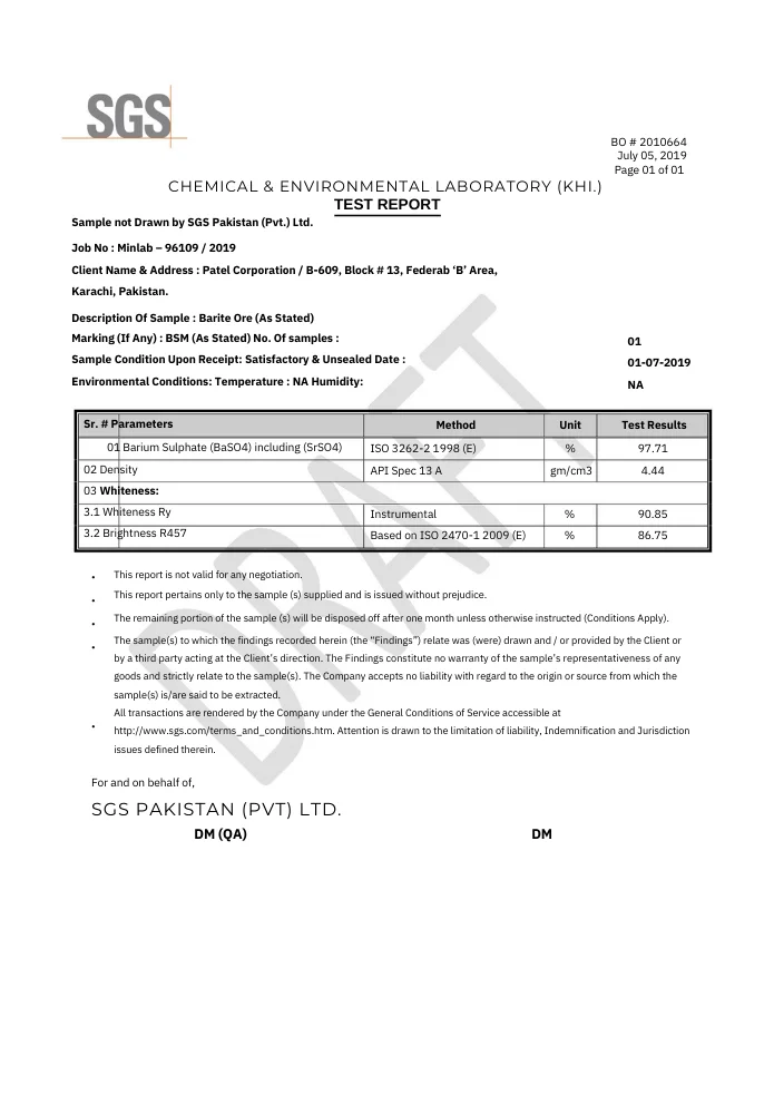 Best quality paint grade Barite Powder Natural Barium Sulphate BaSO4 for Paint industry