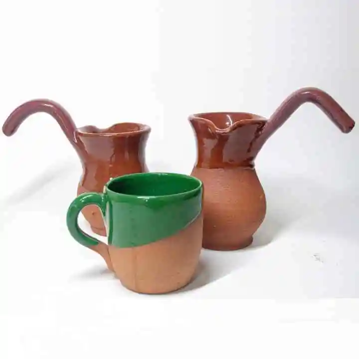 Clay Turkish Coffee Pots Traditional Naturel Wholesale Custom Color and Design with Handle for Ceramic Warmet Pot Turkish Coffee