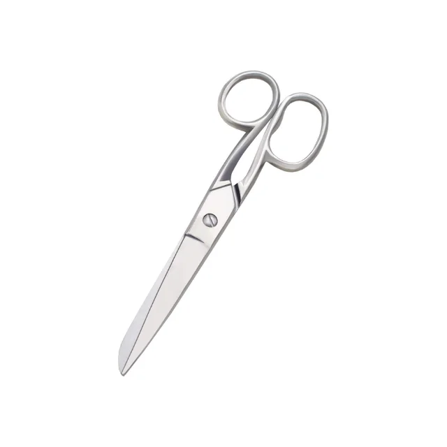 Silver Office Scissors Tailor Fabric Sewing Paper Cutting Shears Stainless Steel Cutter Leather Art Craft Office Scissors 7 Inch