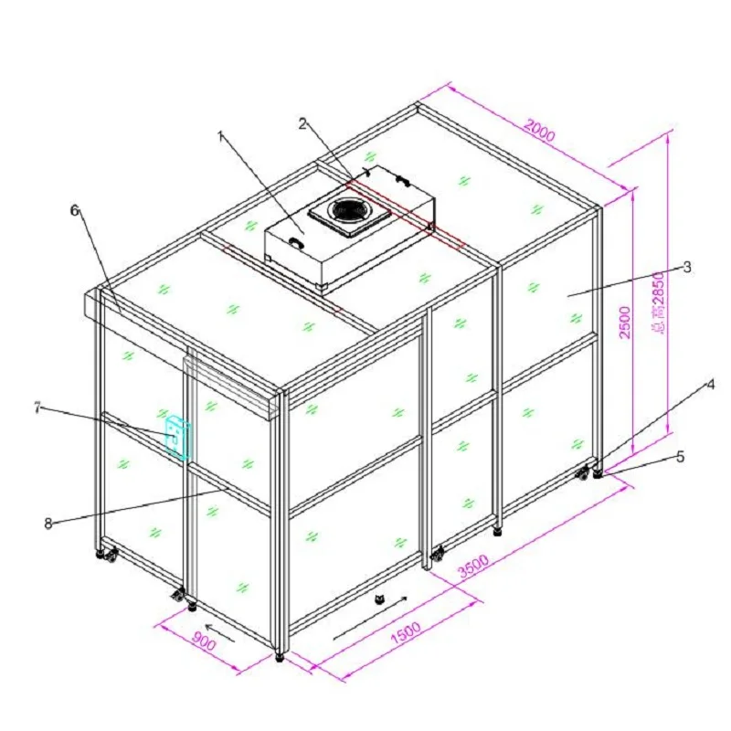 Cleanroom Air Handling Units iso 8 Clean Room Air Shower Cleanroom
