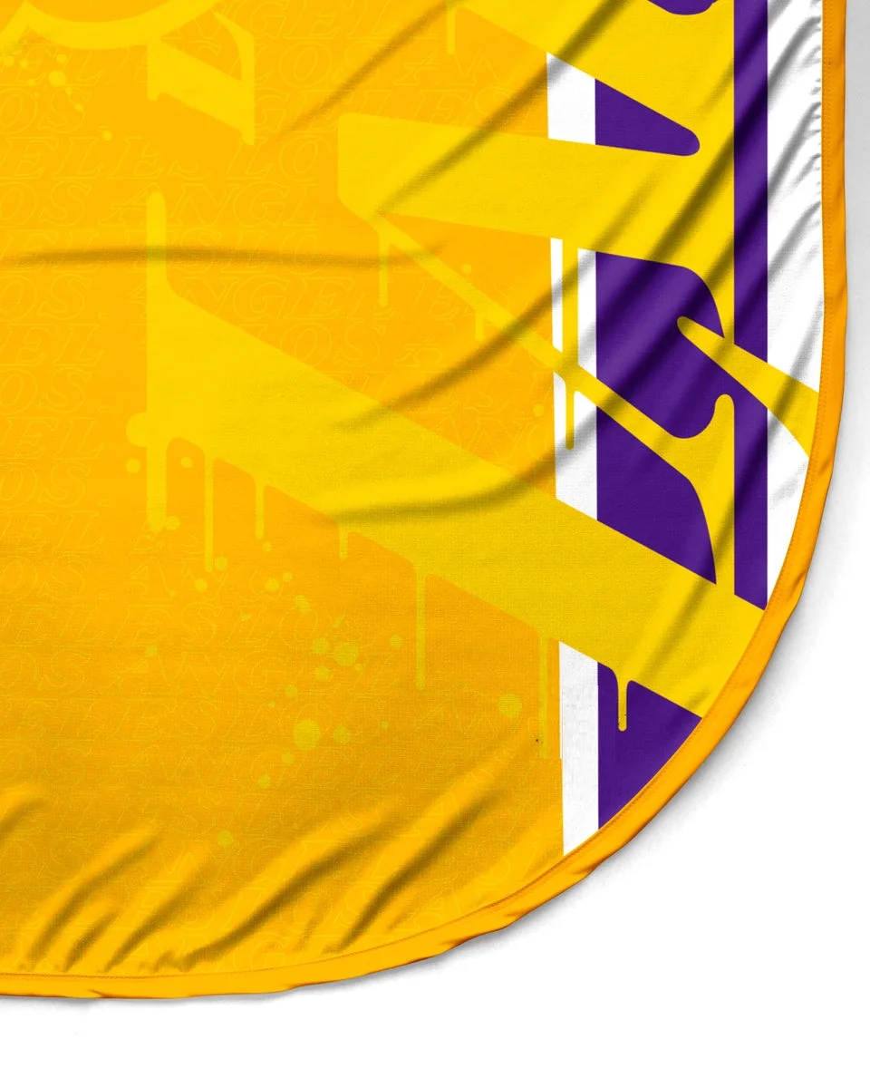 Платье для стрижки Los Angeles Lakers PRO накидка заказной цветной парикмахерский фартук Парикмахерская парикмахера