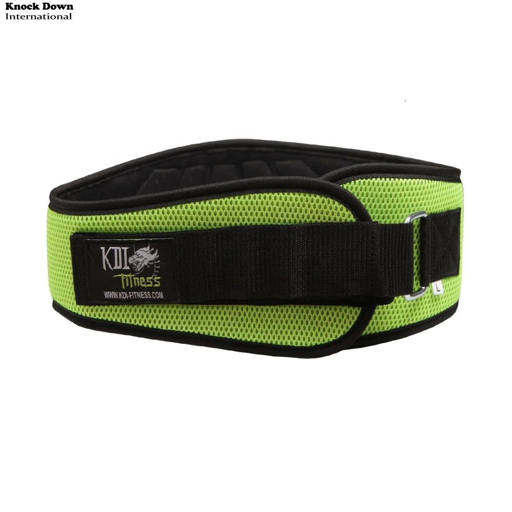 Neoprene Weight Lifting Back Lumber Support Belt Made From Rubber High Grade Customized Color Neon Green