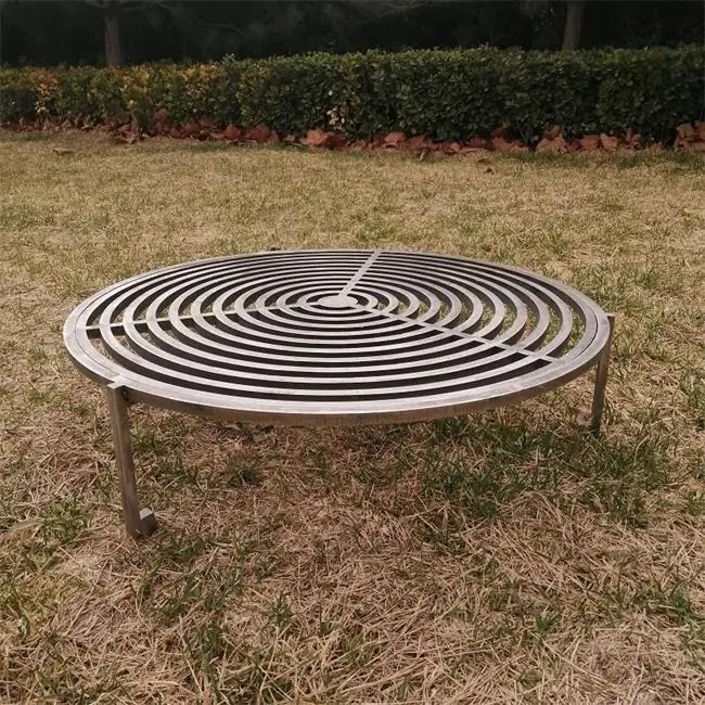 Factory Price Camping Outdoor Wooden Burner Heating Corten Steel Fire Pit With Cooking Grill