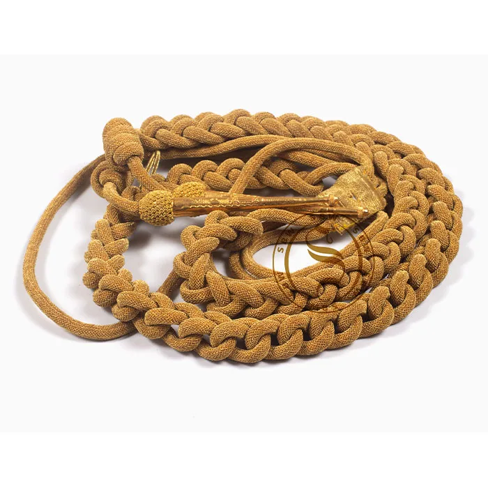 Regimental Cord Golden Uniform Dress Cord Aiguillette Shoulder for Uniforms | Where to buy fourragere for uniform decorations