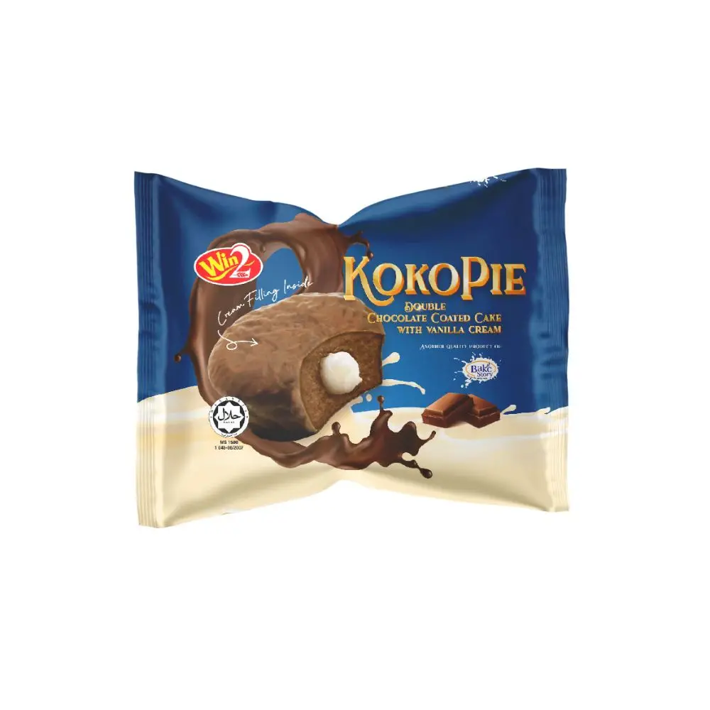 Совершенно новый выпечка Win Kokopie с двойным шоколадным покрытием и ванильным кремом 20 Г x