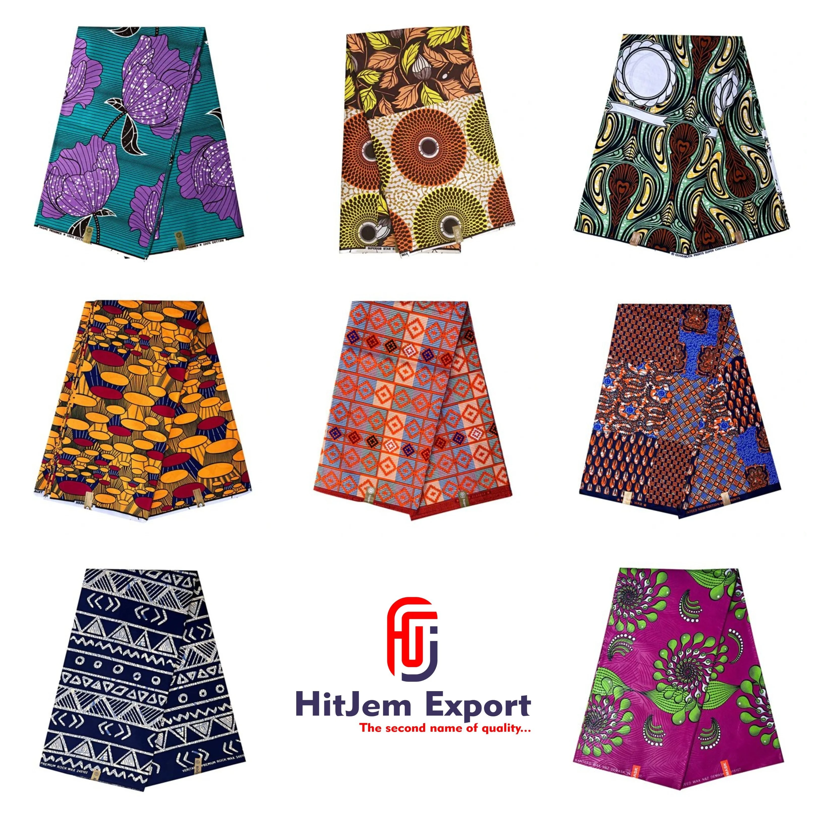 Affordable Loincloth Real Wax Print Design on Polyester Fabric for Clothing Crafts Bags African Wax Print Fabric Hitjem export