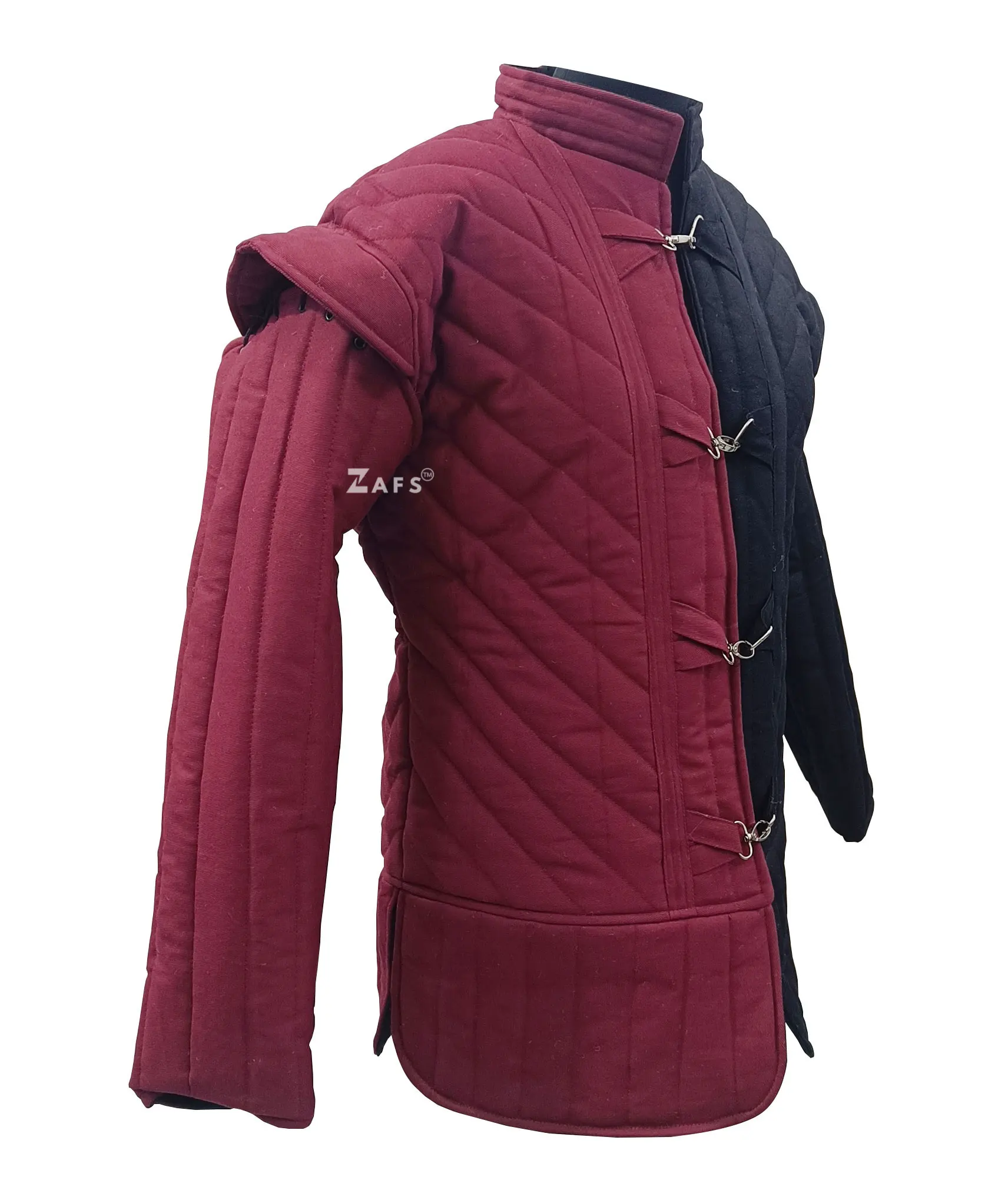 Medieval Gambeson Full Sleeve Aketon Jacket Thick Padded Renaissance Armor Style Cotton Fabric Coat Stylish Costume Renaisssance