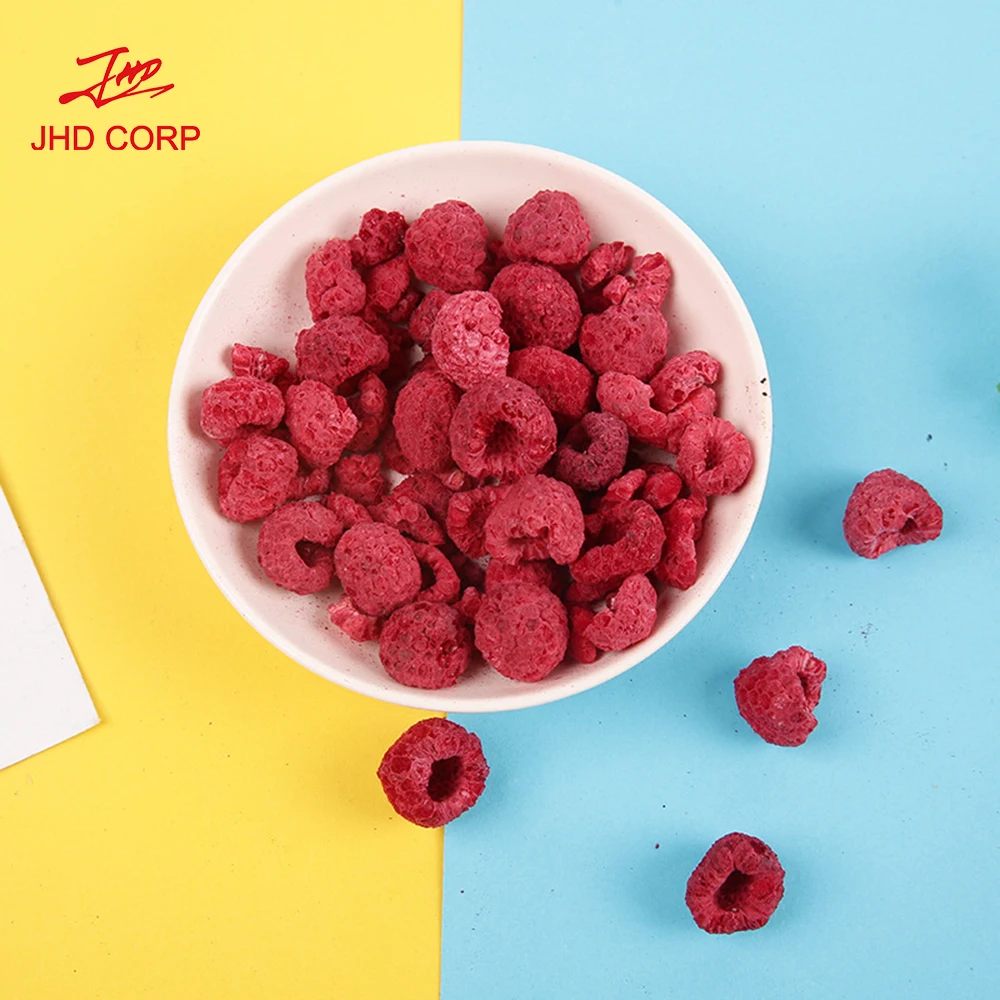 Wholesale Natural Freeze Dried Raspberries Whole Fruit and Dices