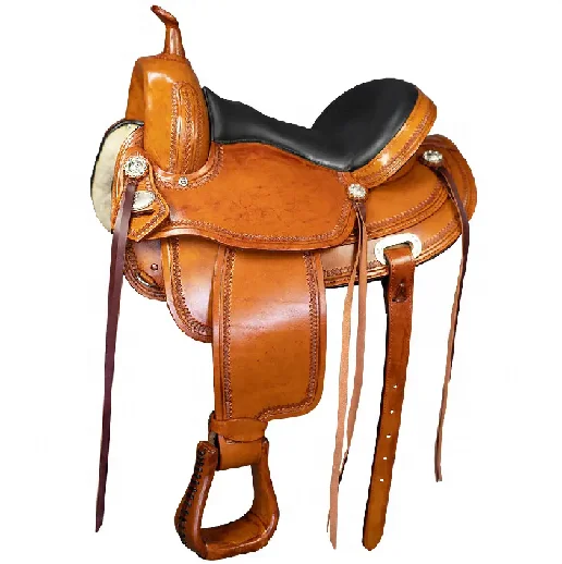 SK International Custom Made Highest Quality 100% Cow Leather Western Horse Roper Saddle With Hand Curved Manufacturer