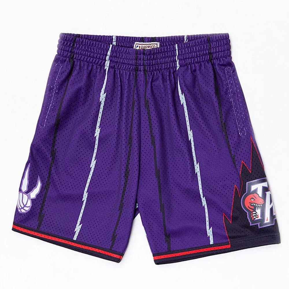 Mitchell & Ness Toronto Raptors Swingman Basketball Shorts Custom Logo Purple Shorts For Men Mesh Basketball Shorts For Men