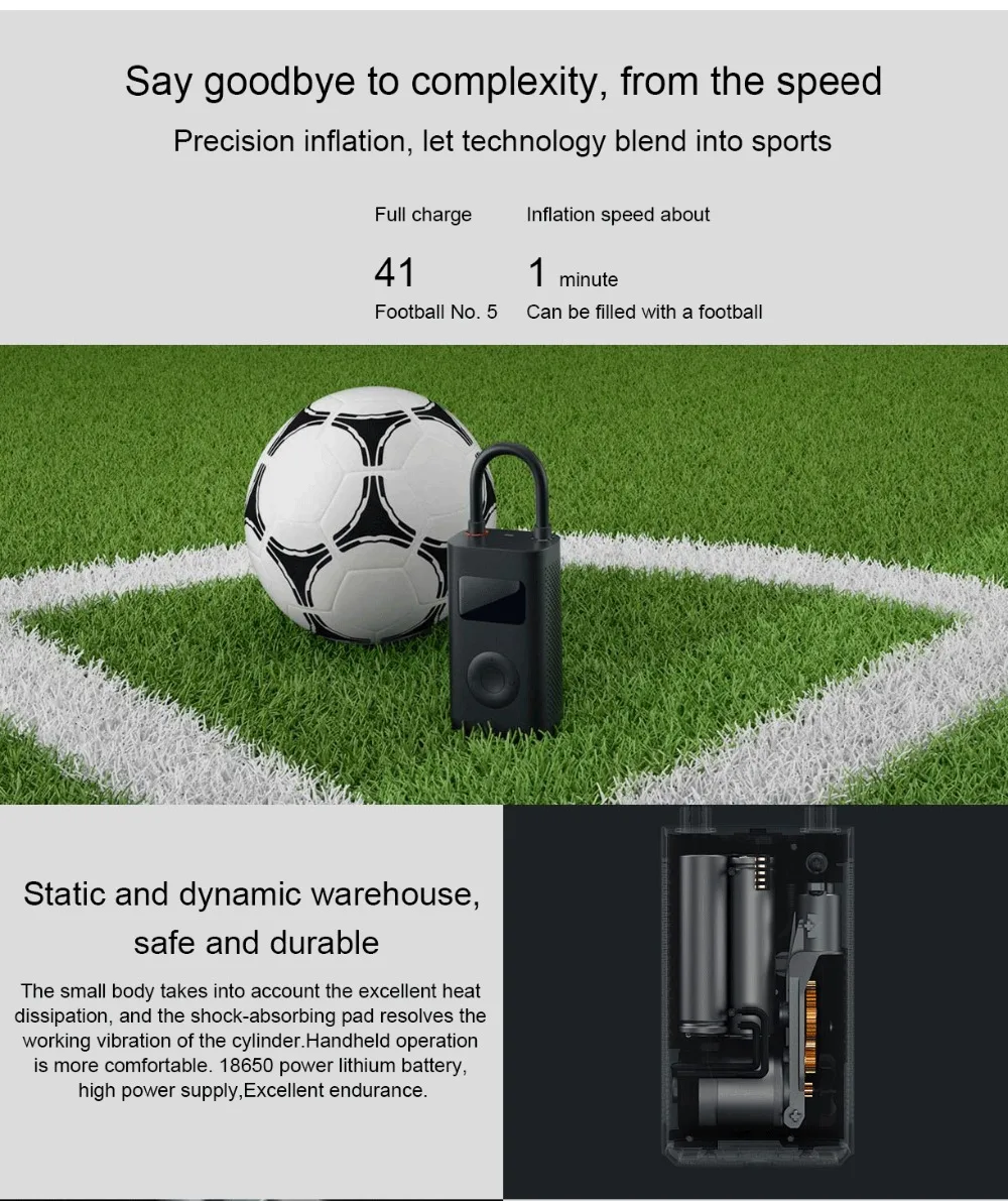 Portable Smart Digital Tire  Inflator Pressure Sensor Ebike Air Compressor Pump Motorcycle Car Electric Soccer Air Pump