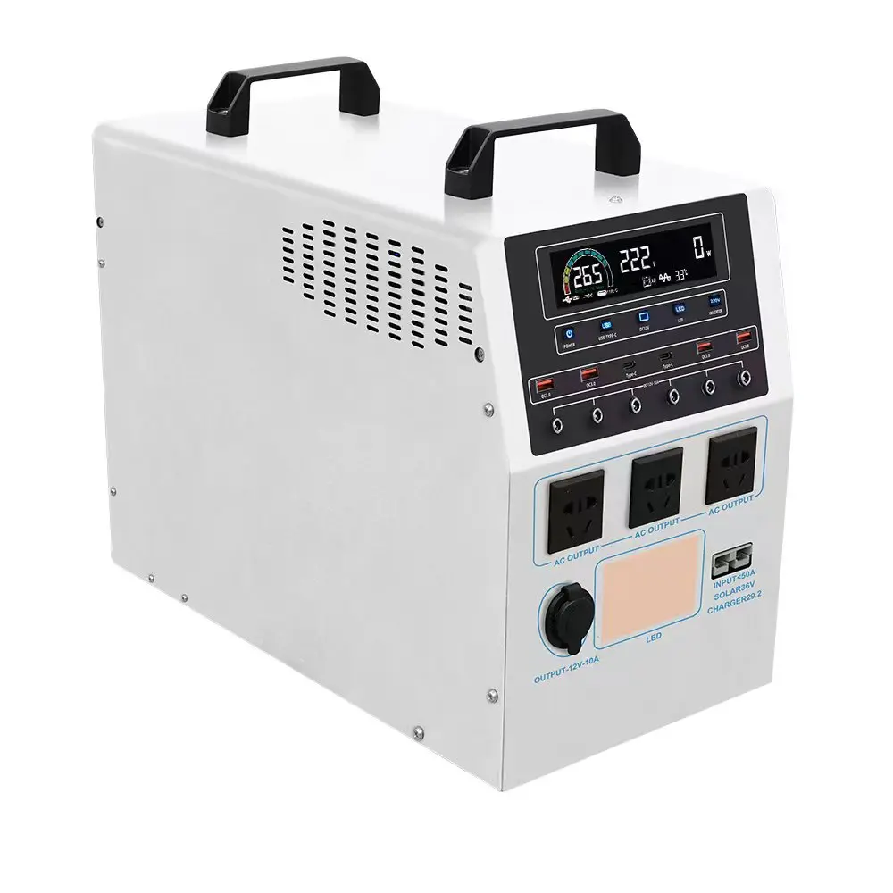 Solar Charging Lighting Kit Solar Power System 2000W 25.6v Lifepo4 Battery with Charger for Home Factory Site Equipment