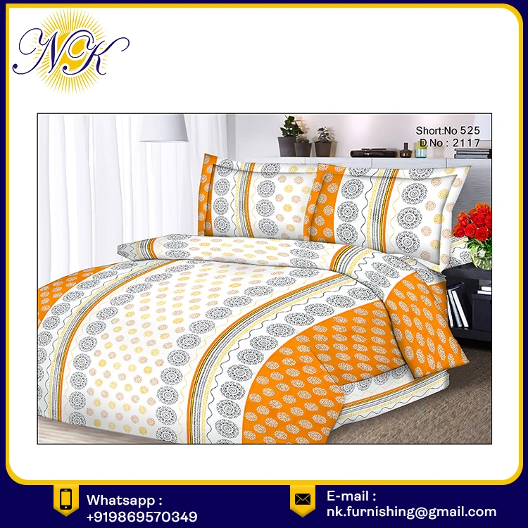 Hand Woven Pure Cotton Fabric Abstract Design King Size Double Bed Sheet Wholesaler By  Prakash Cotton Mill