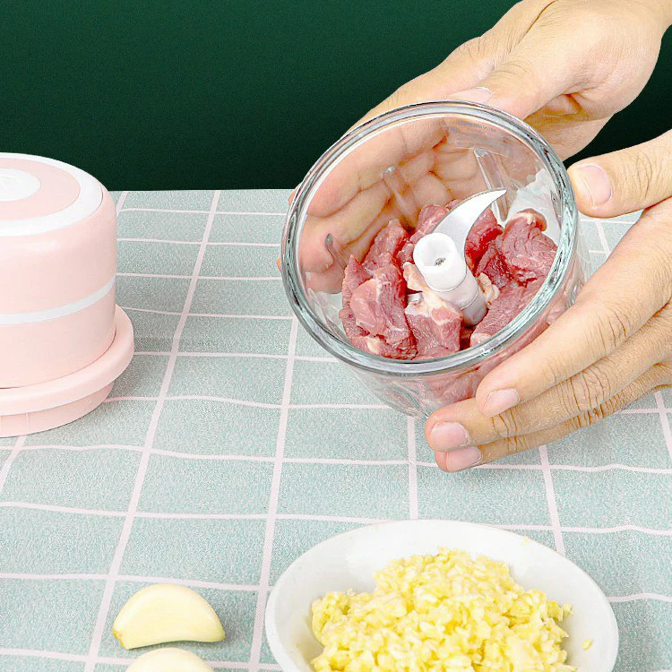 hand chopper kitchen magic 100/ 250ml mini automatic quick vegetable slicer machine electric chopper