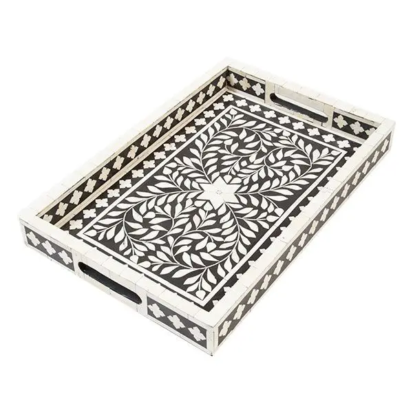 Trendy design Bone Inlay Luxury Serving Tray Food Serving Tray for Worldwide Exporter and Supplier At Cheap Price