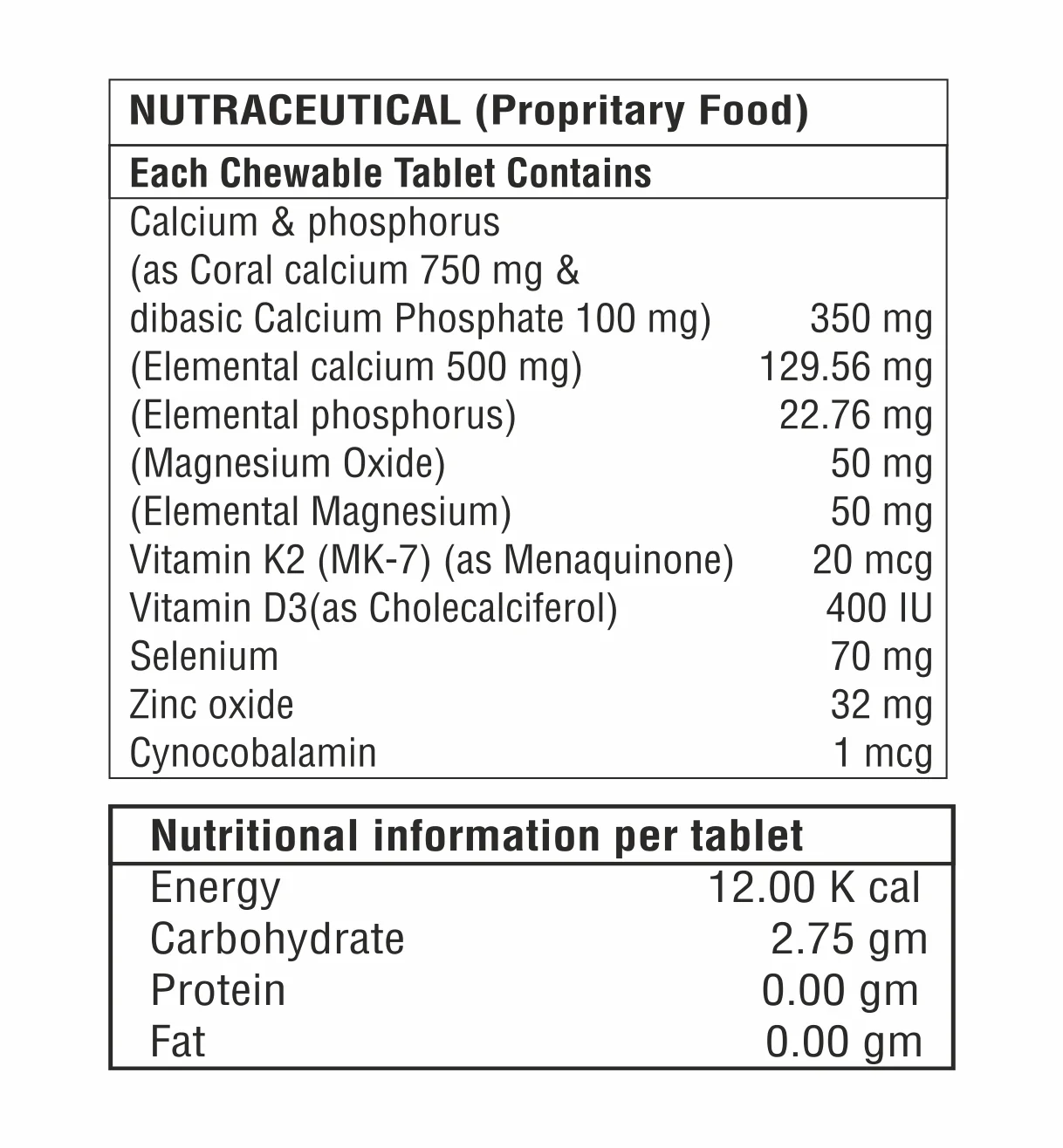 Most Selling Healthcare Coral Calcium Zinc Oxide Sunscreen Ingredient Chewable Tablets for Worldwide Supply from India