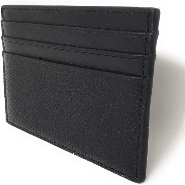 Leather Card Holder Slim Wallet, RFID Blocking Minimalist Wallet Credit Card Holder Men Women Fashion Custom Item Style