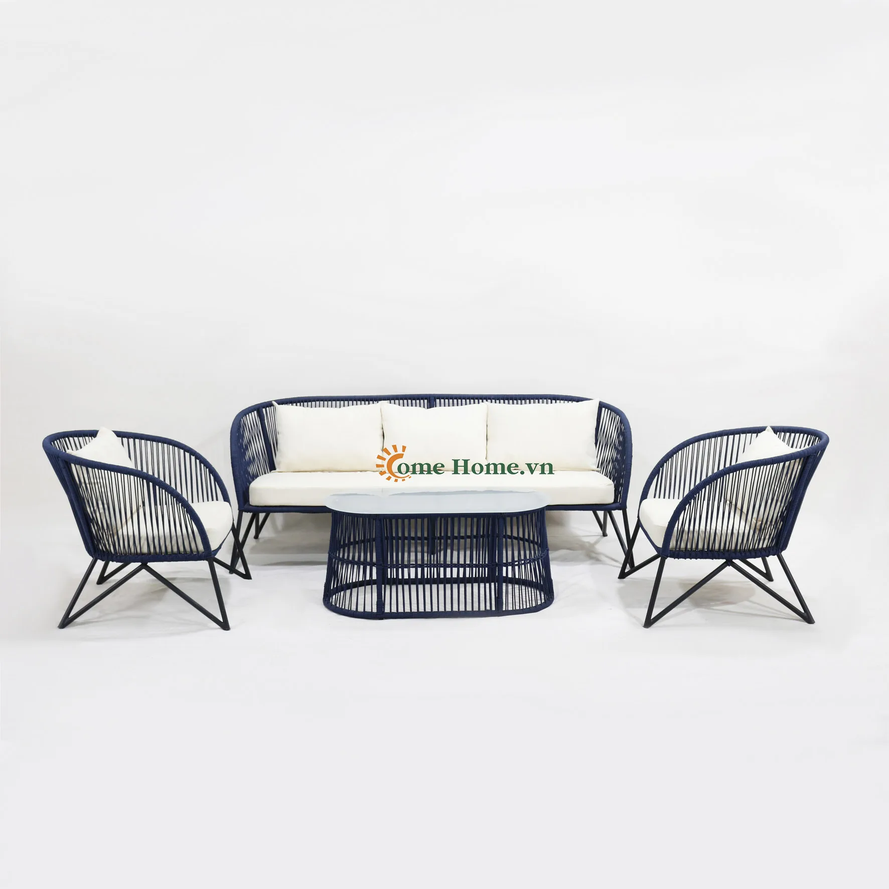 CH Factory - Modern Rattan Furniture Sofa Set with Egg-Shaped Design for Elegant Outdoor Areas