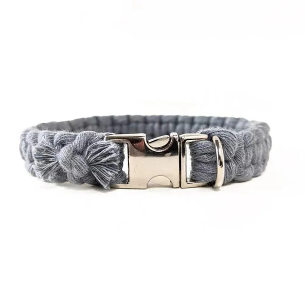 Handmade Colorful  Macrame Boho Collar for Pet Macrame Dog Collar Pet Accessories for Small Dogs