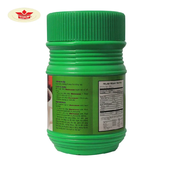 Best selling 04 MARIO COCOA 65% Cocoa Green Jar Vietnam Wholesale Instant Cocoa 3 in 1 150gram/jar OEM Service Offered
